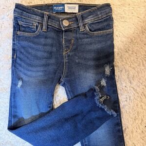Old Navy Girls Rock Star Skinny Jeans Toddler Size 4 Distressed adj waist